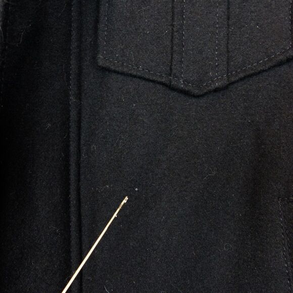 Black Rivet Wool Bomber Jacket Mens M Black Utility Flight Zip Rock Gorpcore - Picture 4 of 11